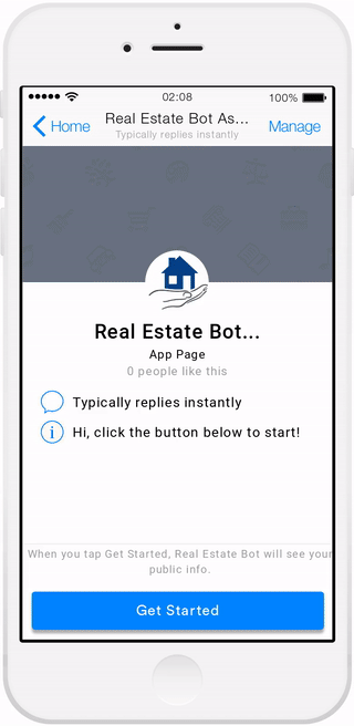 Real estate chatbot example